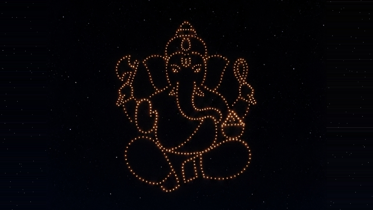 Class II Swarm - 300 Drones (Lord Ganesha Formation)